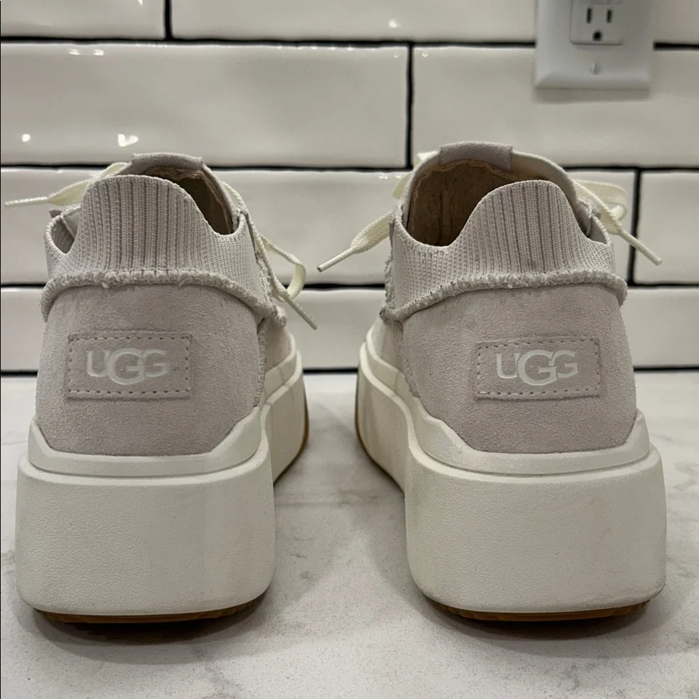 EZ‎ Duzzit Lace in White Light Cloud Grey Size 9